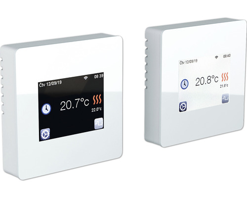 Termostat wireless digital Vitalheizung HVHTFT WIFI incl. Touschscreen alb