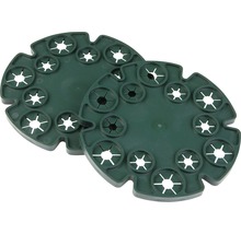 Două discuri de irigare verzi pentru plante