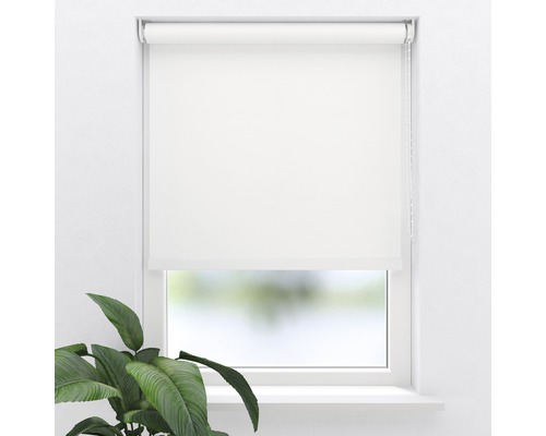 Fereastră cu jaluzea rulou coborâtă