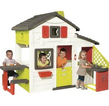 Căsuță de joacă cu copii și bucătărie de jucărie