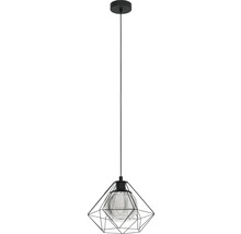 Lampa suspendată cu abajur geometric și corp din sticlă