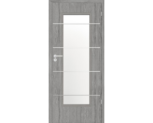 Foaie de ușă Classen stejar grigio Discovery 1 MDF 203,5x74,4 cm dreapta 3 balamale