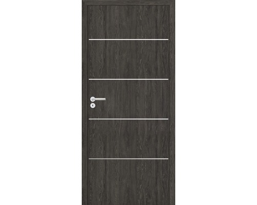 Foaie de ușă Classen stejar grigio Discovery 4 MDF 203,5x64,4 cm dreapta 3 balamale