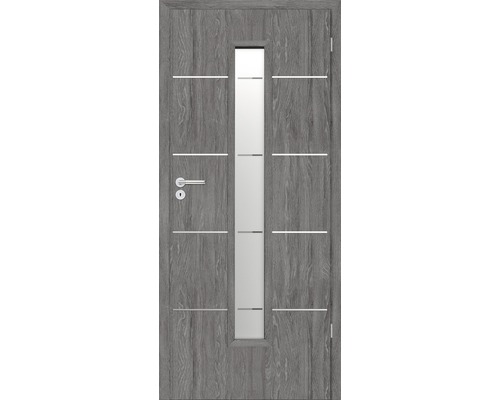 Foaie de ușă Classen stejar grigio Discovery 10 MDF 203,5x64,4 cm dreapta 3 balamale