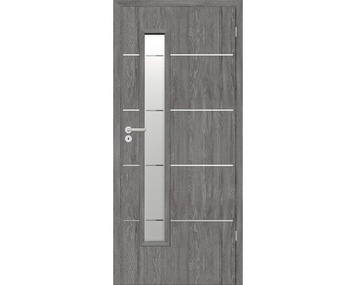 Foaie de ușă Classen stejar grigio Discovery 11 MDF 203,5x64,4 cm dreapta 3 balamale