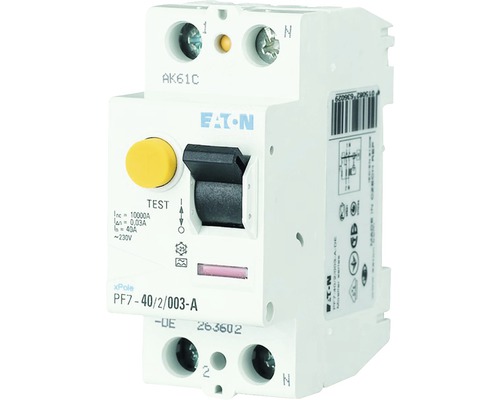 Întreruptor simplu cu protecție diferențială Eaton xPole 2P 25A 10kA/100mA Întrerupător de curent rezidual Eaton