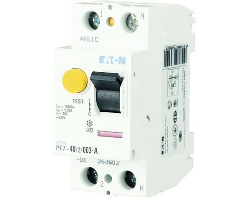 Întreruptor simplu cu protecție diferențială Eaton xPole 2P 63A 10kA/100mA Întrerupător de circuit cu curent rezidual Eaton