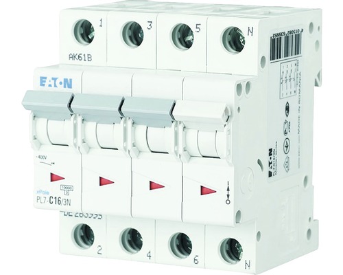 Disjunctor electric modular Eaton xPole 3P+N 20A 10kA, curbă C