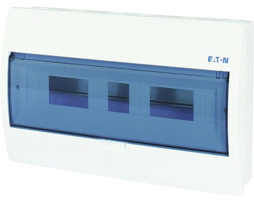 Tablou distribuție electrică Eaton Eco 18 module IP40, montaj aparent, plastic alb