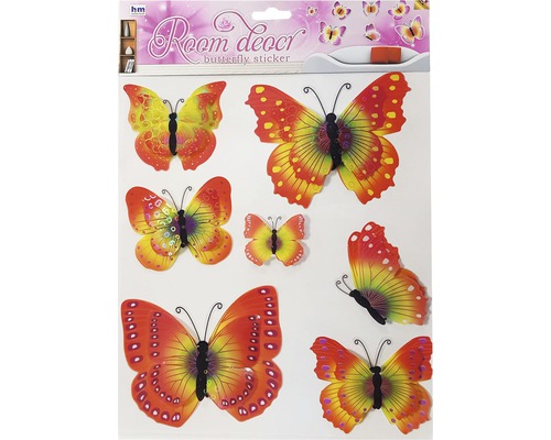 Set autocolante fluturi pentru decorarea camerei