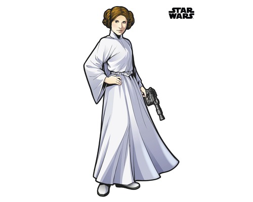 Sticker perete Star Wars XXL Princess Leia 127x170 cm