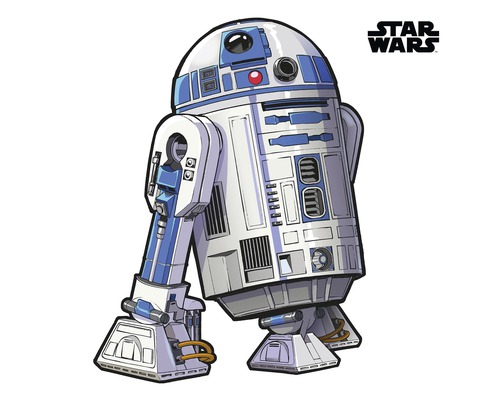 Sticker perete Star Wars XXL R2D2 127x120 cm