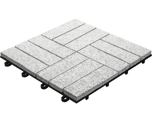 Placă de terasă imitație de piatră cu sub-structură din plastic