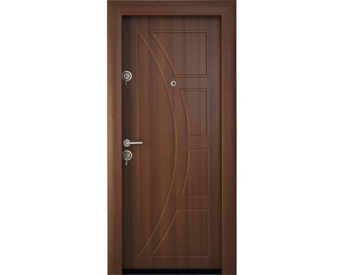 Ușă de intrare metalică pentru interior Modern 313 nuc MT 88x201 cm dreapta