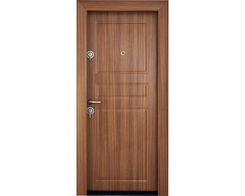 Ușă de intrare metalică pentru interior Modern 322 teak ST003 88x201 cm dreapta