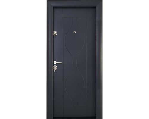 Ușă de intrare metalică pentru interior Modern 341 gri antracit 88x201 cm dreapta