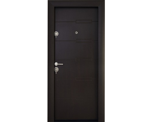 Ușă de intrare metalică pentru interior Modern 344 wenge 88x201 cm dreapta