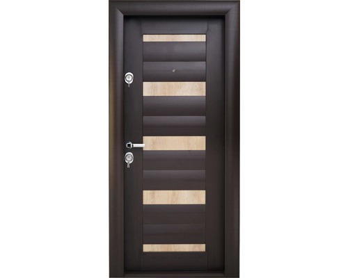 Ușă de intrare metalică pentru interior Arhitect 419 stejar wenge 88x201 cm dreapta