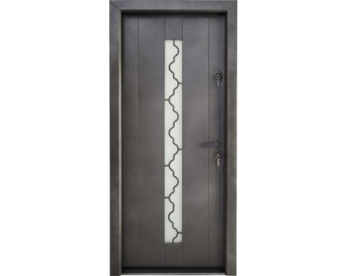 Ușă exterior metalică Still 602 gri 88x201 cm stânga