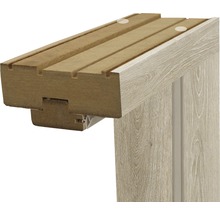 Prim-plan cu toc de ușă cu structură lemnoasă