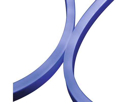 Două benzi luminoase albastre curbate