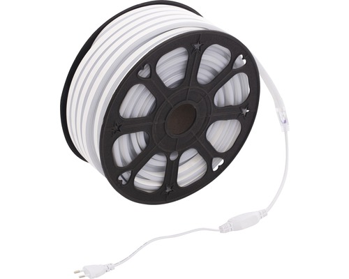 Furtun luminos cu LED pe o bobină cu racord de alimentare