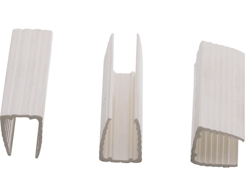 Trei vederi ale unei baghete de capăt din plastic