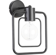 Lampa de perete neagră cu design geometric și bec