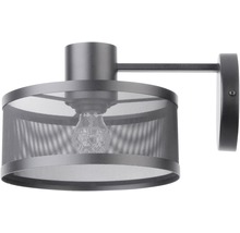 Lumină de perete din metal cu abajur din plasă de sârmă