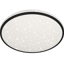 Plafonieră cu LED integrat Sternenhimmel 24W 2400 lumeni 3000-6500K, cu telecomandă, negru/alb cu efecte de stele