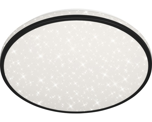 Plafonieră cu LED integrat Sternenhimmel 24W 2400 lumeni 3000-6500K, cu telecomandă, negru/alb cu efecte de stele