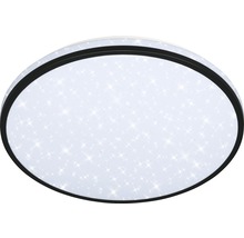 Plafonieră cu LED integrat Sternenhimmel 24W 2400 lumeni 3000-6500K, cu telecomandă, negru/alb cu efecte de stele