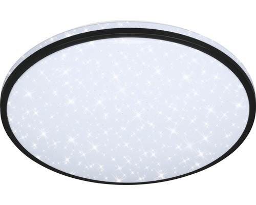 Plafonieră cu LED integrat Sternenhimmel 48W 4400 lumeni 3000-6500K, cu telecomandă, negru/alb cu efecte de stele