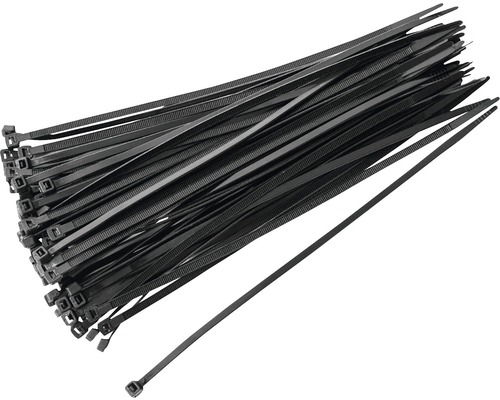 Pachet de legături de cablu negre din plastic