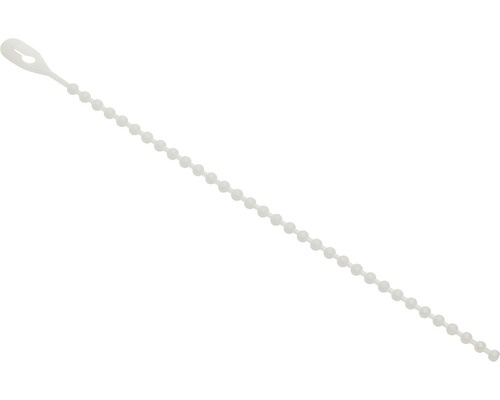 Colier plastic/șoricei prindere Strohm 3,6x120 mm, reutilizabile, cu bile, 50 bucăți, alb Lanț cu bile cu suspensie pentru fixarea obiectelor