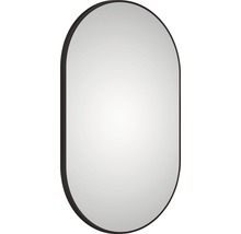 Oglindă baie ovală DSK Black negru mat 60x100 cm-thumb-1
