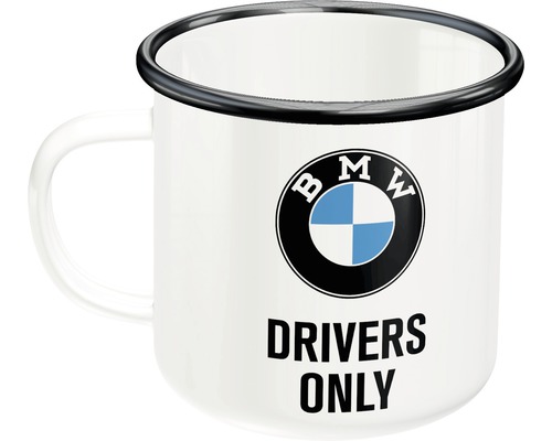 Cană metalică emailată BMW - Drivers Only 360 ml | HORNBACH