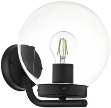 Lumină de perete cu glob de sticlă transparent și sursă de lumină