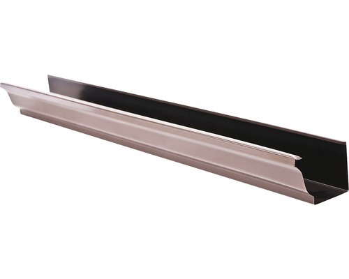 Jgheab Novatik Quadra Ø 125 cm 2 m ciocolatiu RAL 8017 Canal de scurgere din metal