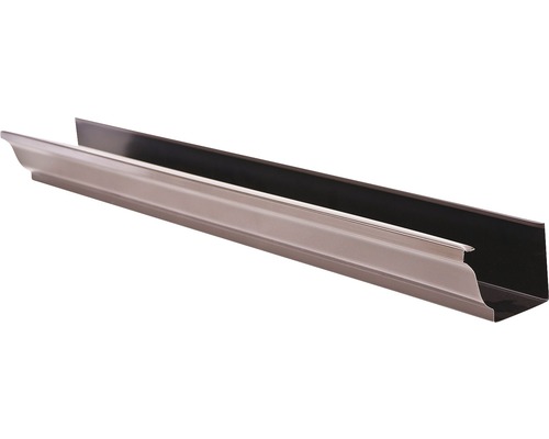 Jgheab Novatik Quadra Ø 125 cm 3 m ciocolatiu RAL 8017 Canal de scurgere din metal