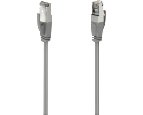 Cablu rețea date STP Cat 5e Hama 1,5m gri, incl. mufe RJ45 slim, protecție la îndoire Cablu rețea date STP Cat 5e Hama 1,5m gri, incl. mufe RJ45 slim, protecție la îndoire