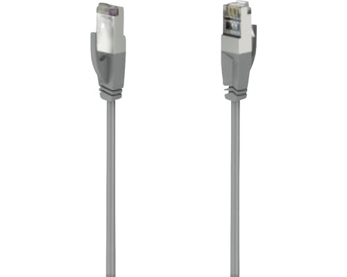 Cablu rețea date STP Cat 5e Hama 3m gri, incl. mufe RJ45 slim, protecție la îndoire Cablu rețea date STP Cat 5e Hama 3m gri, incl. mufe RJ45 slim, protecție la îndoire