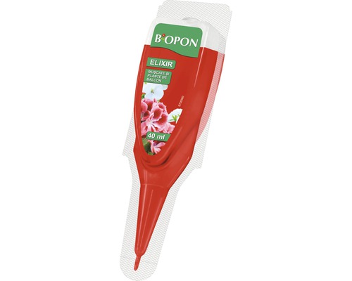 Îngrășământ Biopon Elixir pentru mușcate și pante de balcon 40 ml Îngrășământ Biopon Elixir pentru mușcate și pante de balcon 40 ml