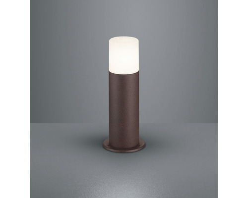 Stâlp iluminat Hoosic E27 max. 1x28, 30 cm, pentru exterior IP44, ruginiu Lumină de grădină în formă de cilindru cu ieșire de lumină în sus