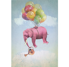 Fototapet vlies Special Decoration Elefant cu baloane 194x280 cm