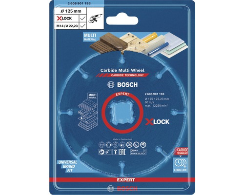 Disc debitare carbid Bosch X-LOCK EXPERT Ø125x22,23 mm | HORNBACH