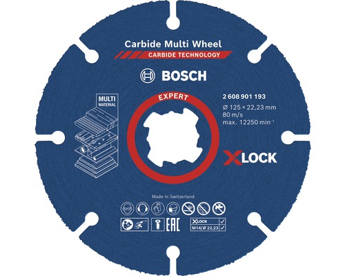 Disc debitare carbid Bosch X-LOCK EXPERT Ø125x22,23 mm