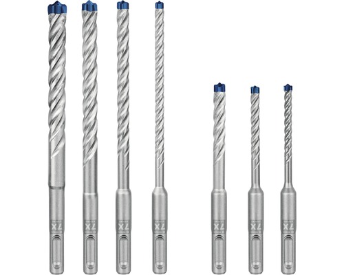 Set de burghie pentru ciocane rotopercutoare cu diametre diferite