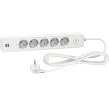 Extensie cu cinci prize și două porturi USB