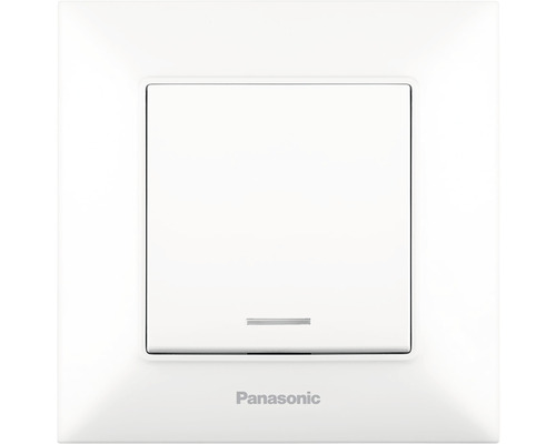 Întrerupător simplu Panasonic Arkedia Slim, cu lumină, alb, incl. ramă